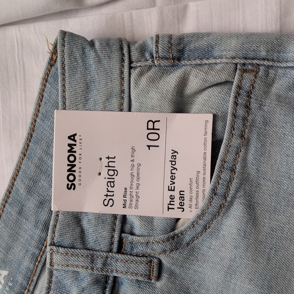 Sonoma Women's Denim Straight Leg Jeans - Light Blue - Picture 3 of 3